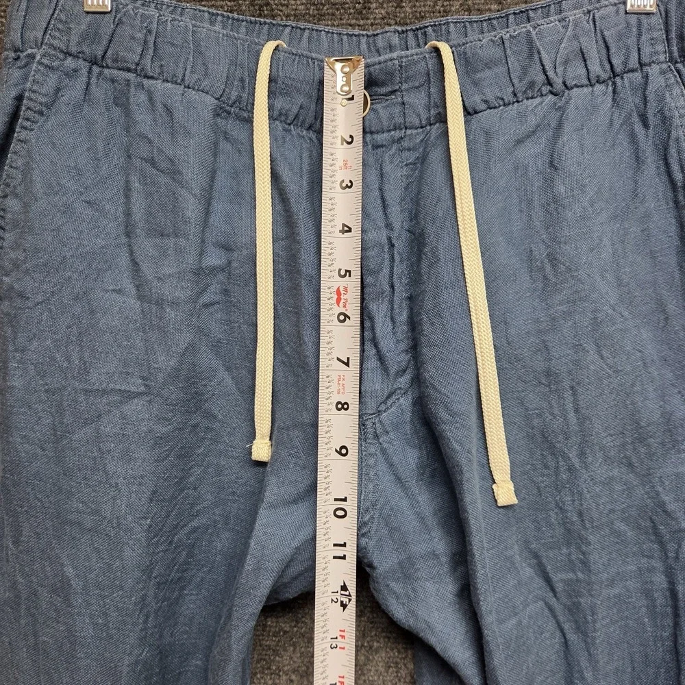 Tommy Bahama Pants Mens XL Blue Linen Tencel Blend Drawstring Relaxed Casual